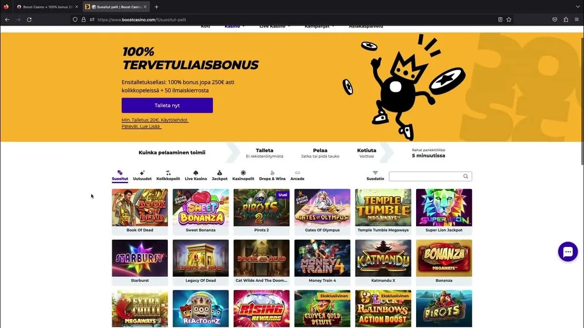 Boost Casino arvostelu - YouTube